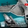 RESKIT RSU48-0338 F-105 Thunderchief air intakes, landing gears with wheels bays and weighted wheels set for Hobby Boss kit (3D Printed) 1/48